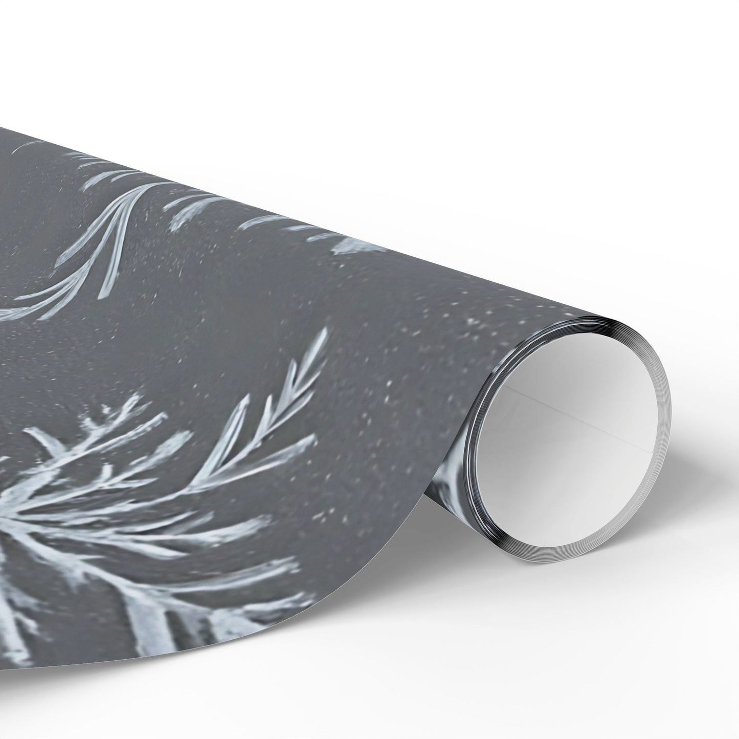 Gray Snowflake Wrapping Paper – Elegant Winter Holiday Gift Wrap