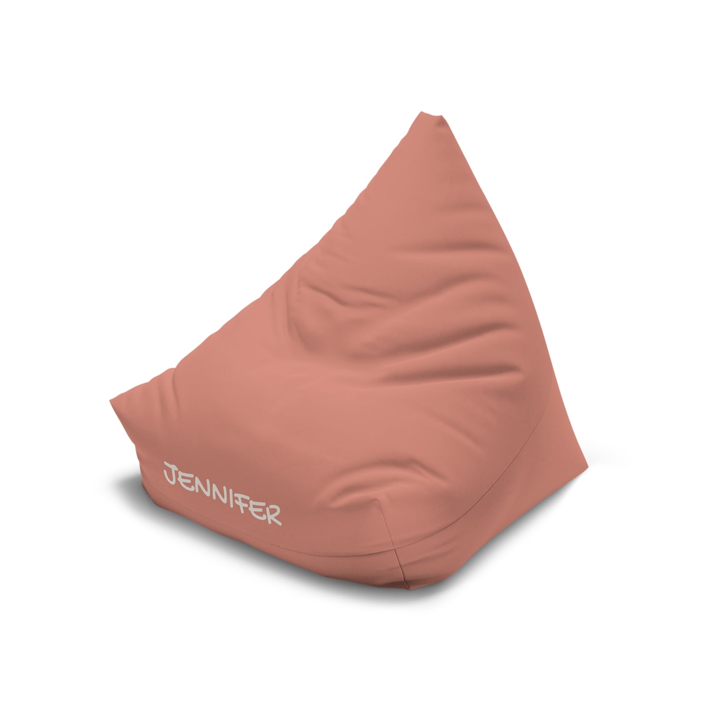 Personalized Bean Bag Cover — Custom Name Coral Lounge Seat