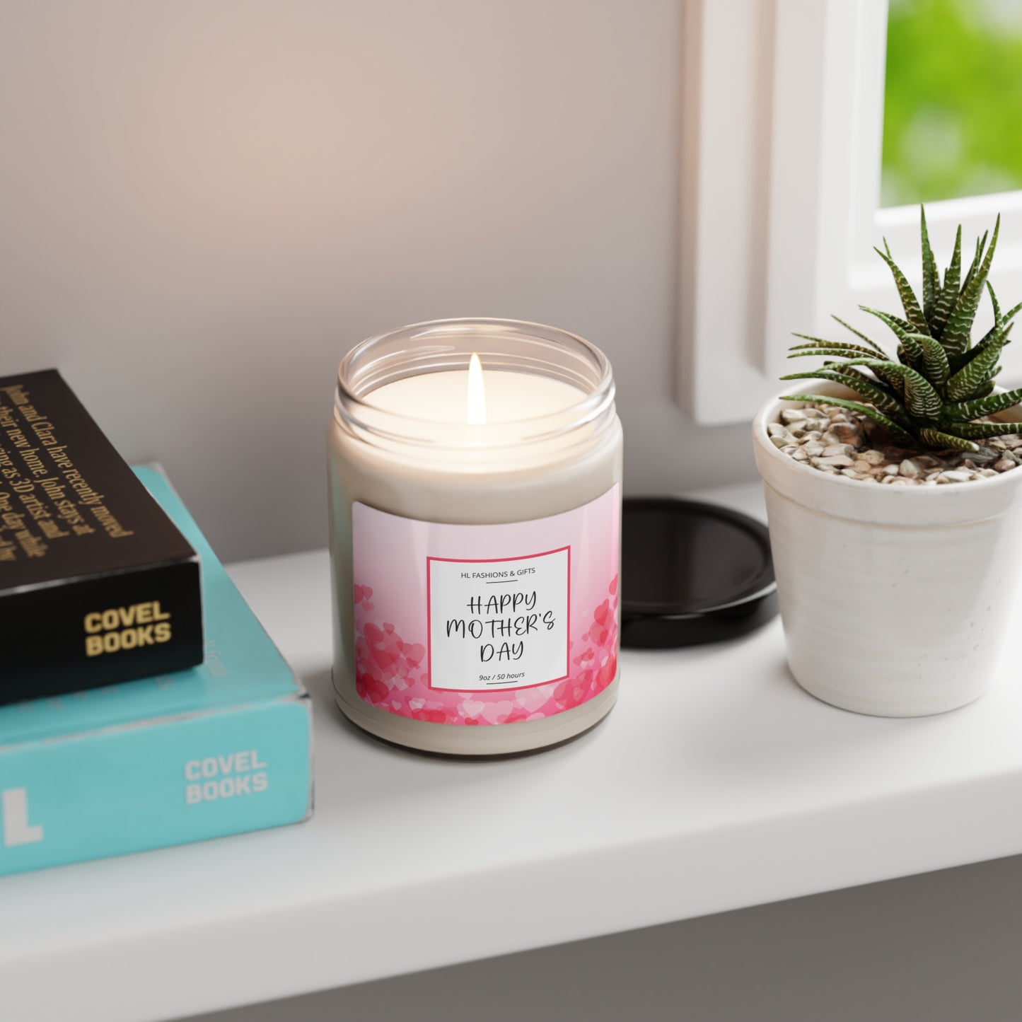 Happy Mother's Day Soy Candle - Red Hearts