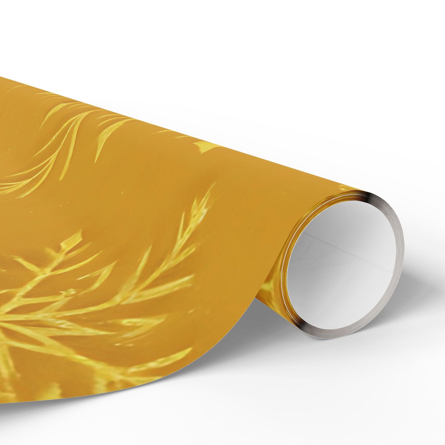 Golden Snowflake Wrapping Paper – Luxurious Holiday Gift Wrap