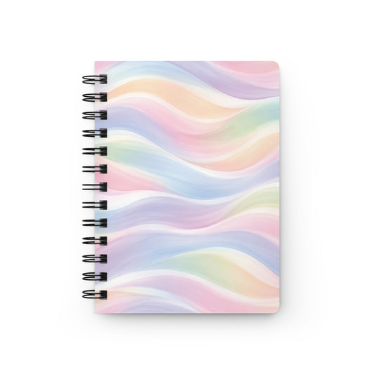 Pastel Wave Spiral Notebook — Rainbow Soft-Blend Spiral Bound Journal