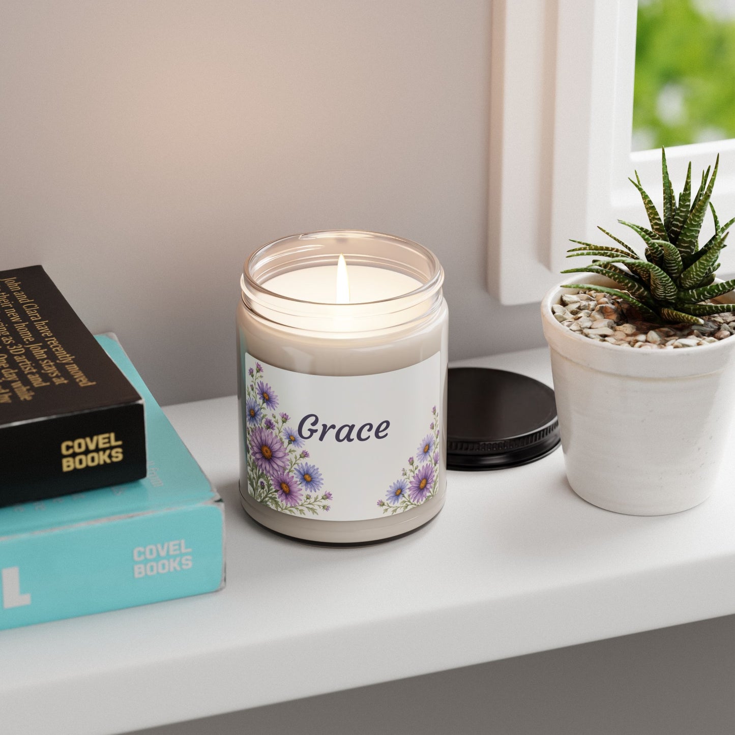 Grace Floral Soy Candle — 9oz Scented Jar Candle (Grace)
