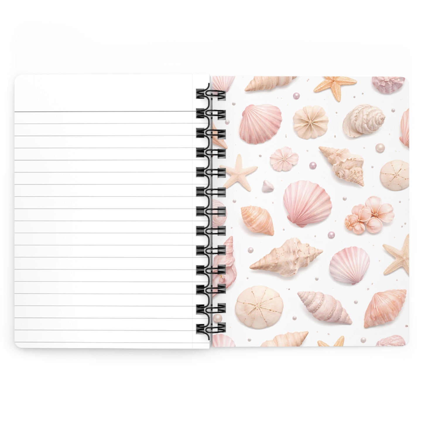 Seashell Spiral Journal — Coastal Shell Pattern Notebook for Beach Lovers