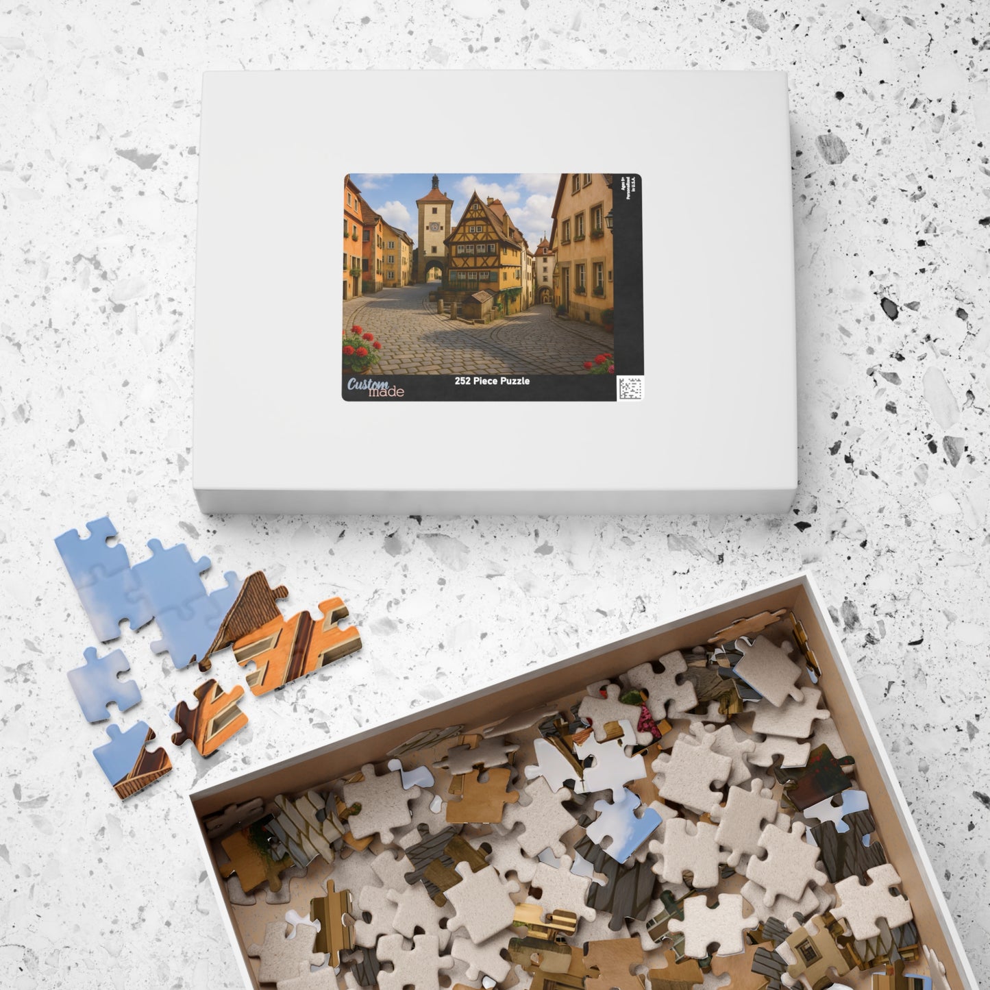 Medieval German Village Puzzle – Cobblestone Streets & Historic Architecture