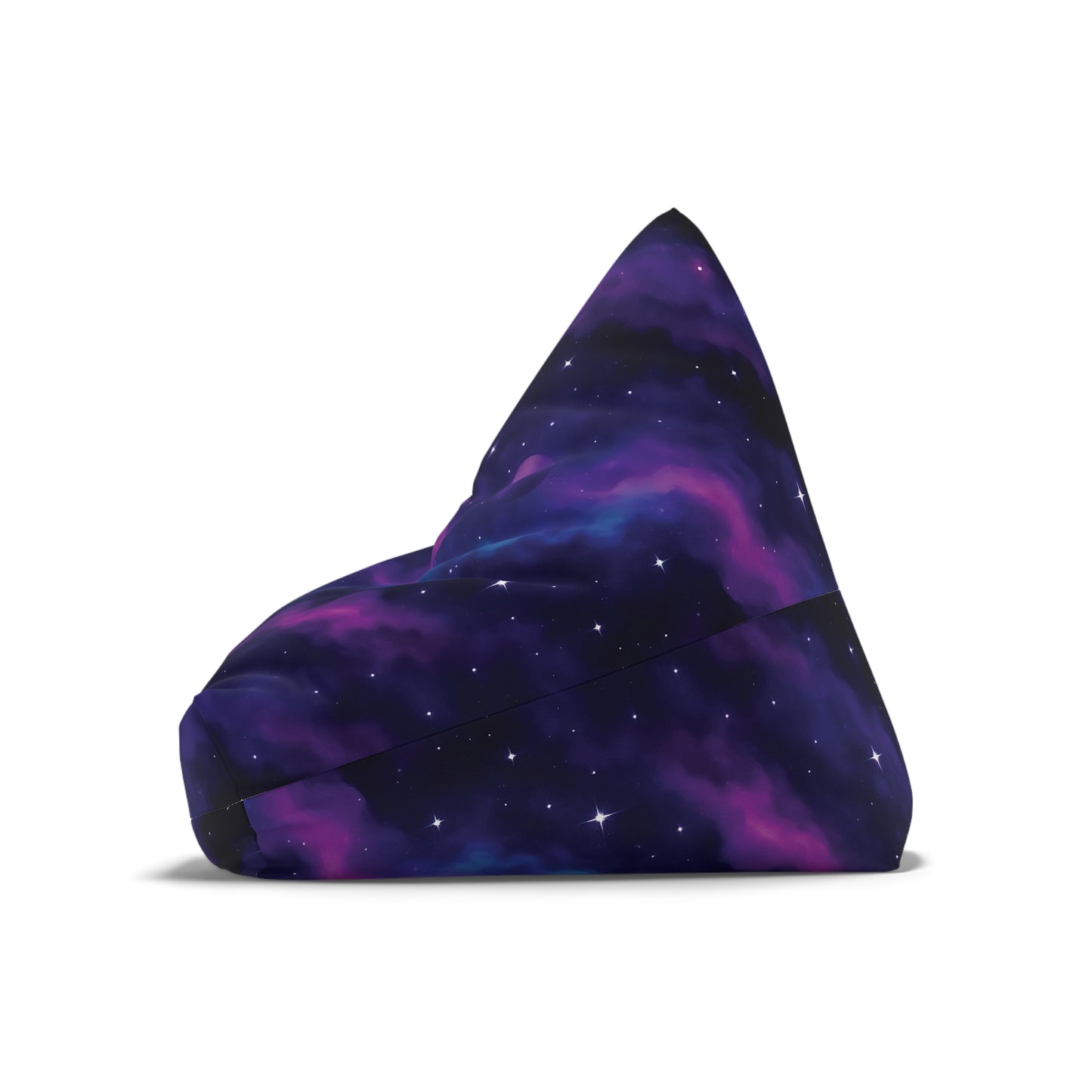 Galaxy Nebula Bean Bag Chair – Purple & Blue Cosmic Space Print