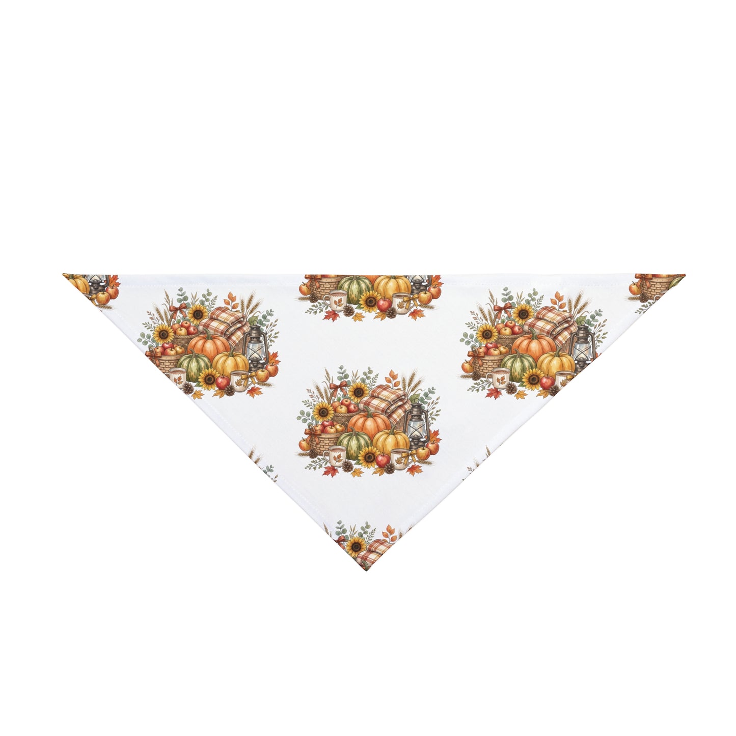Autumn Harvest Pet Bandana — Fall Pumpkins & Sunflowers Dog Scarf