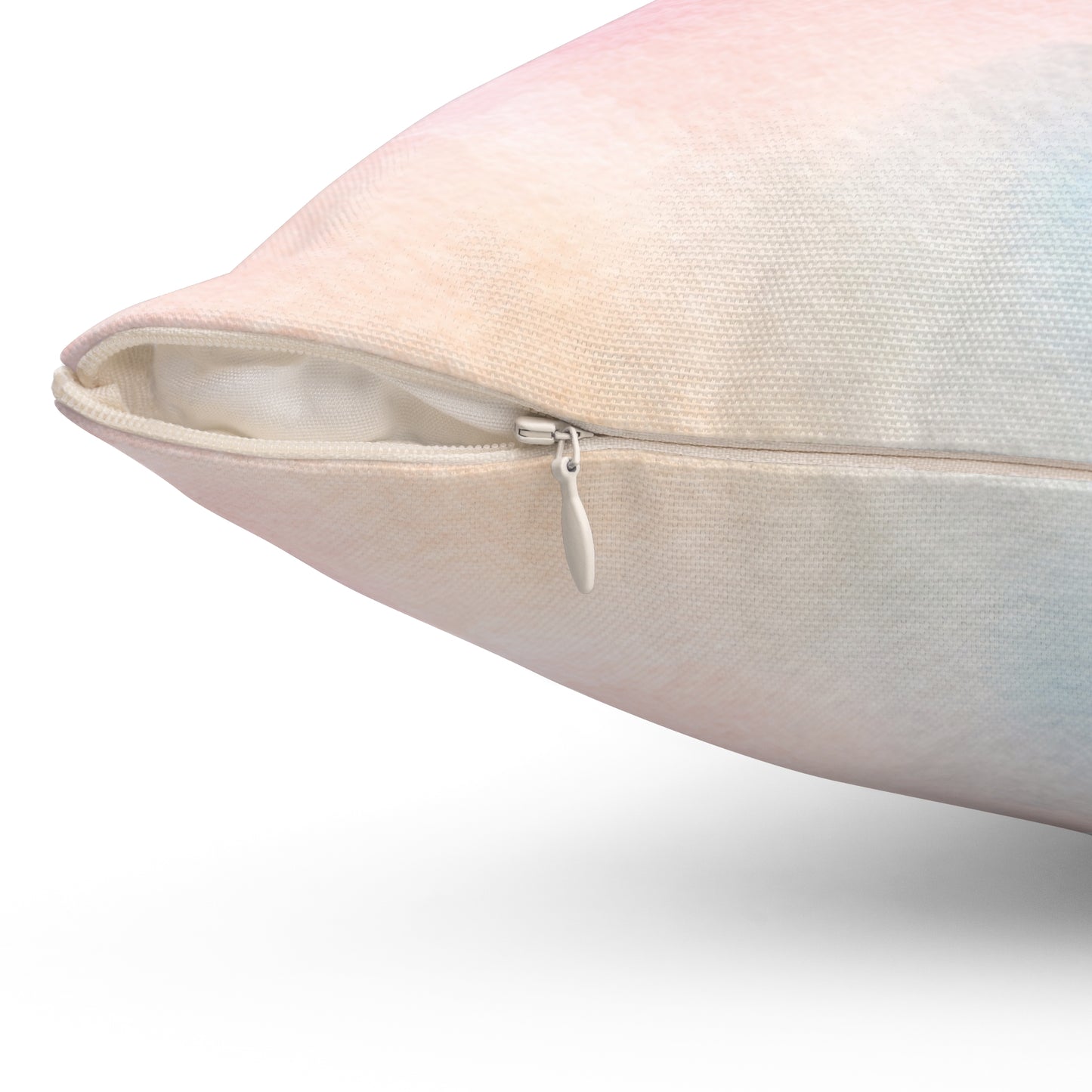 Pastel Watercolor Decorative Pillow — Soft Blush Square Throw Pillow