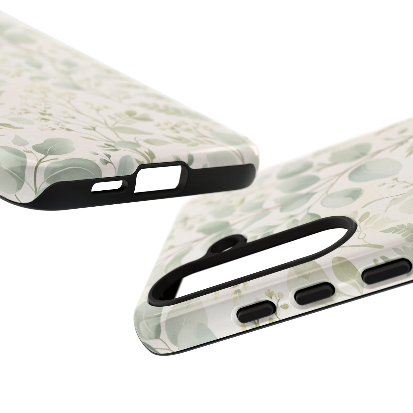 Floral Fern Tough Phone Case — Soft Green Botanical iPhone Cover
