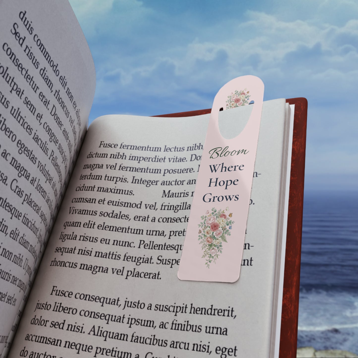 Bloom Where Hope Grows Floral Bookmark