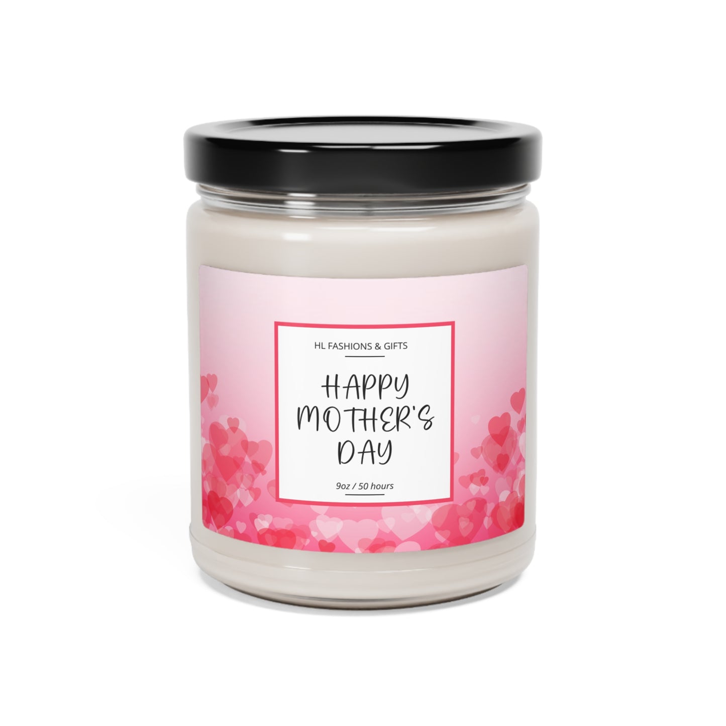 Happy Mother's Day Soy Candle - Red Hearts