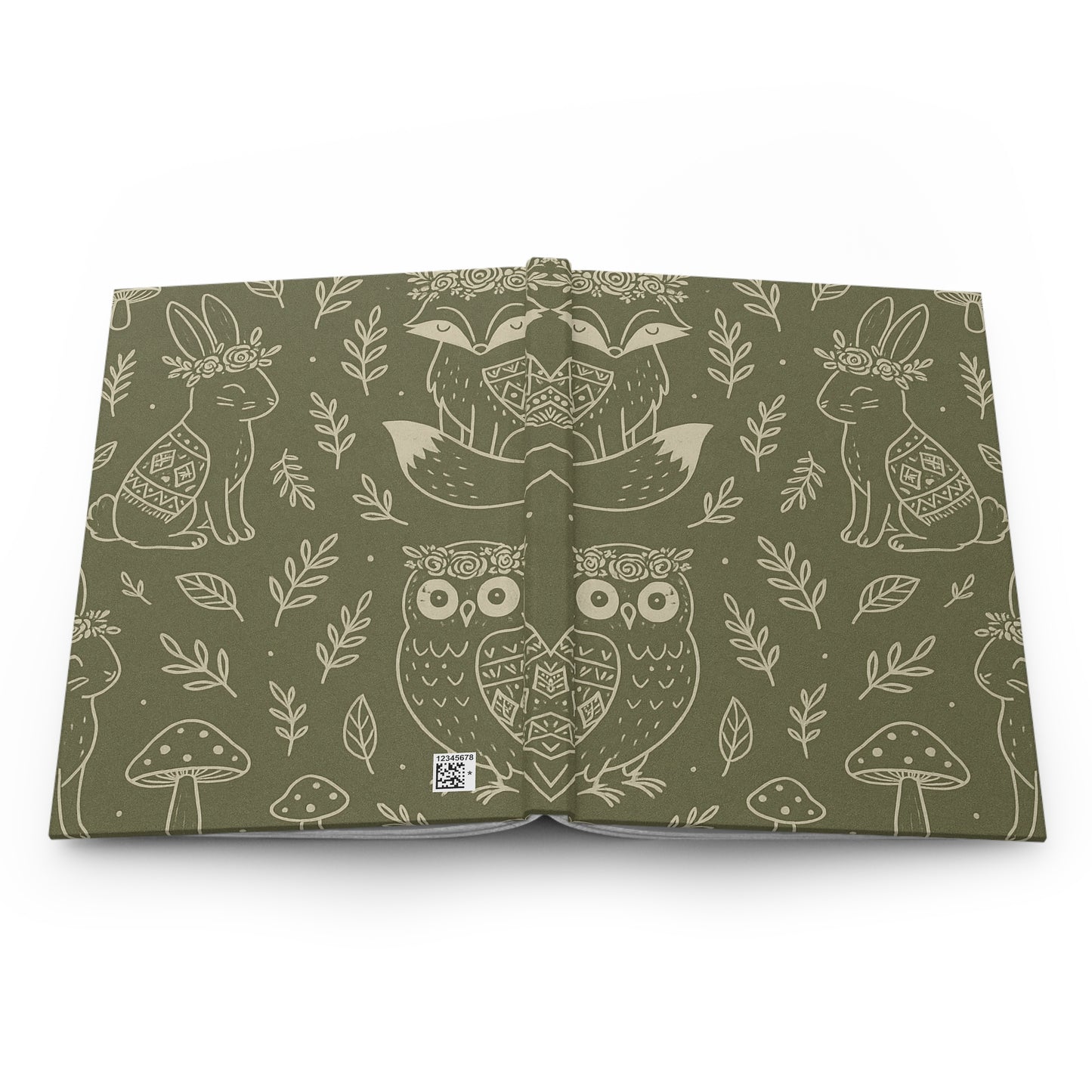 Whimsical Forest Friends Hardcover Journal – Matte Finish, Lined Pages