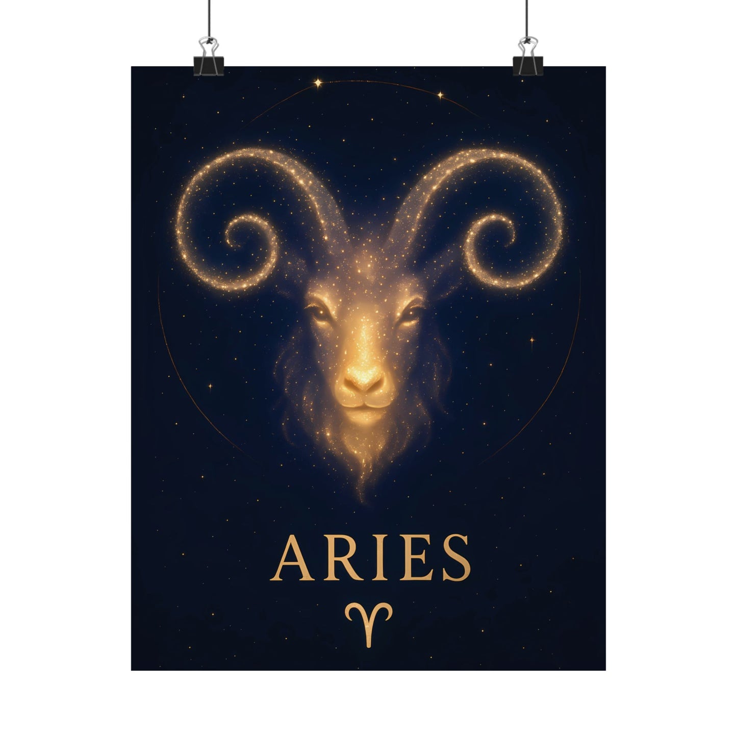 Aries Zodiac Constellation Matte Poster – Celestial Astrology Wall Art Print (Multiple Sizes)