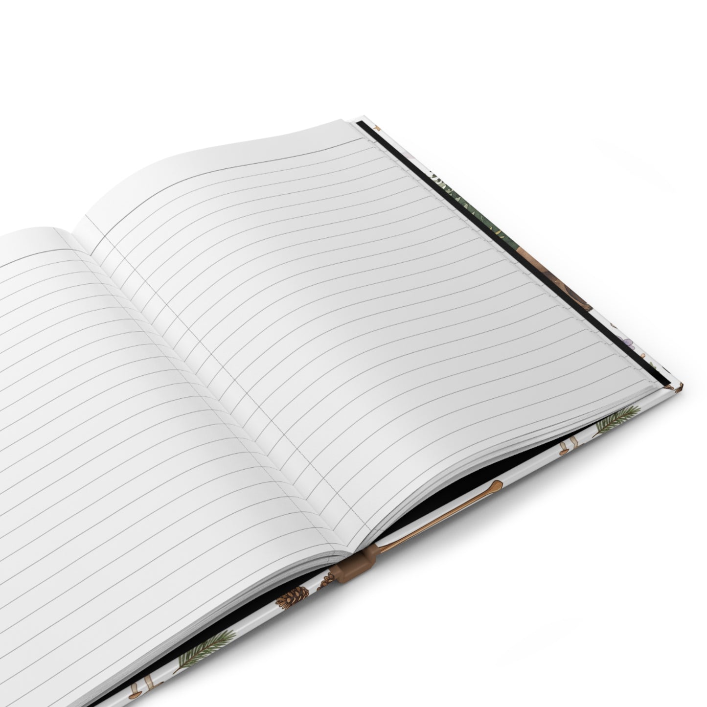 Camping Cozy Hardcover Journal — Wilderness Tent Scene Notebook