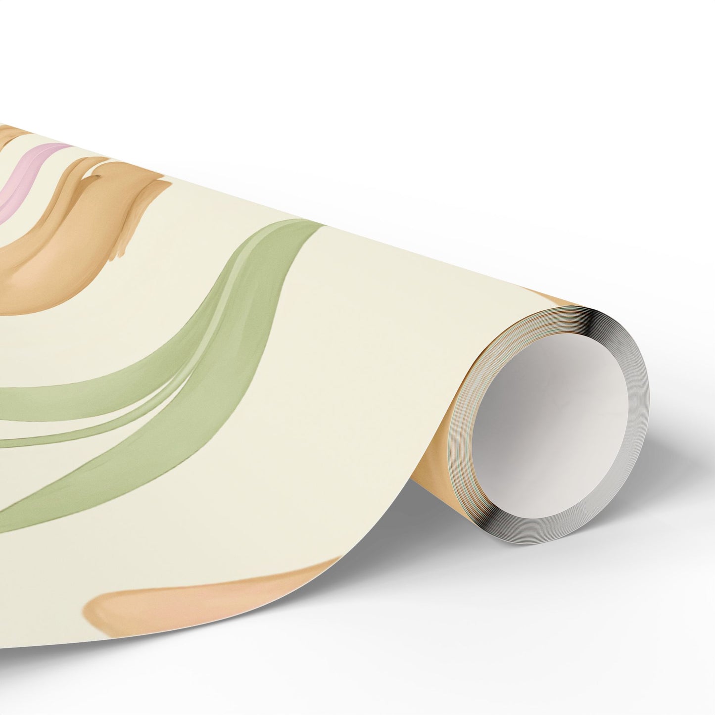 Pastel Easter Wrapping Paper – Bunnies, Eggs, Tulips & Butterflies on Cream Background