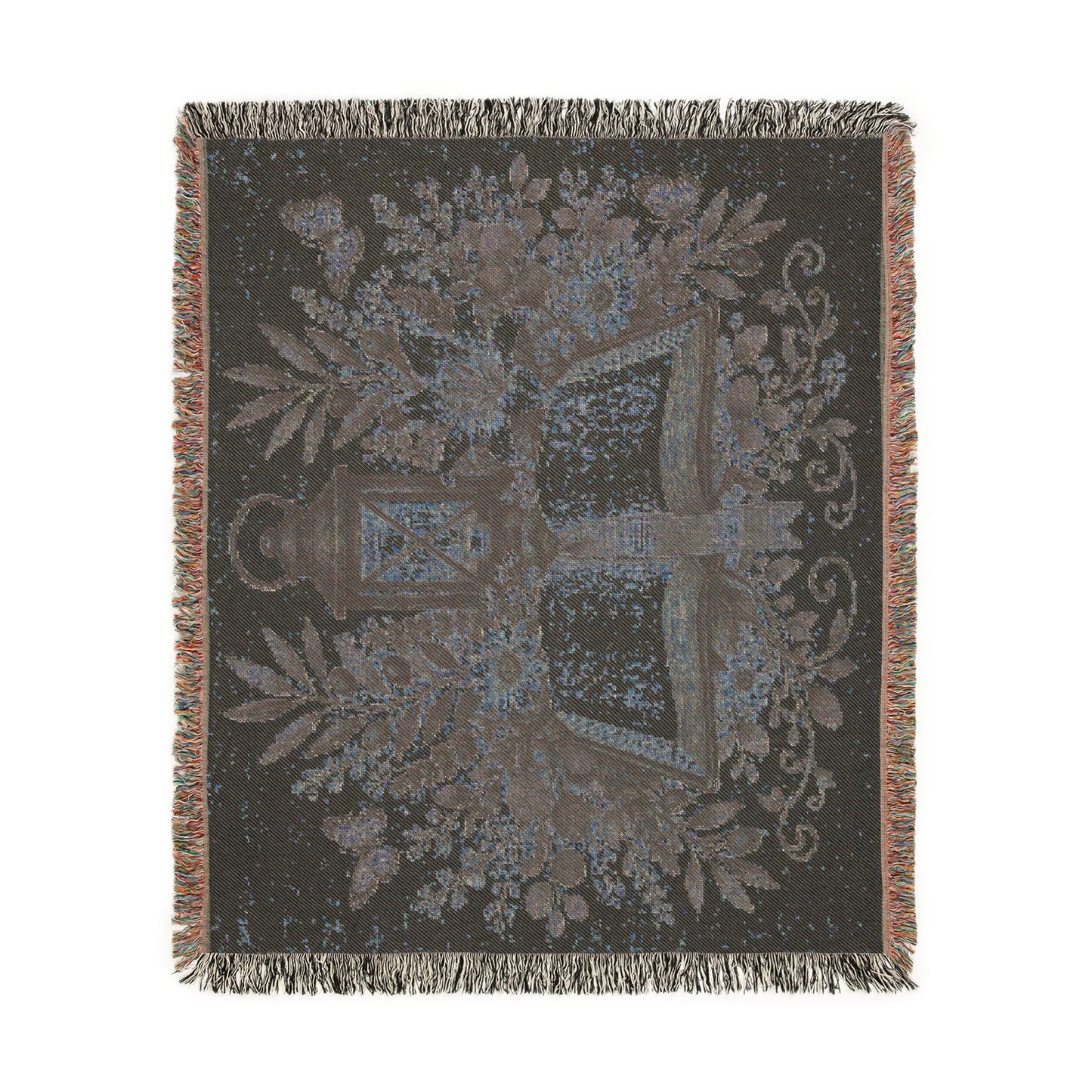 Woven Blanket — Vintage Bible & Lantern Tapestry Throw