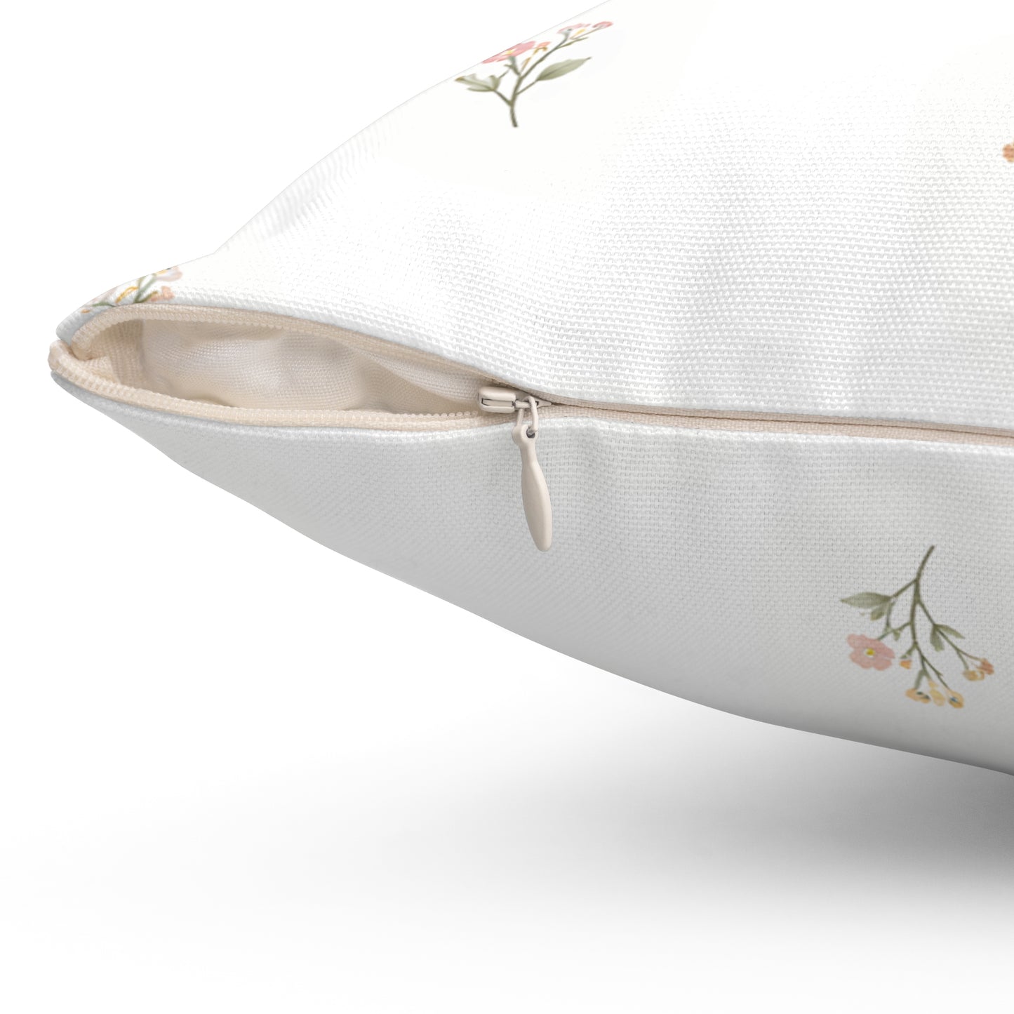 Floral Ditsy Pillow — Minimal Pink Flower Decorative Cushion