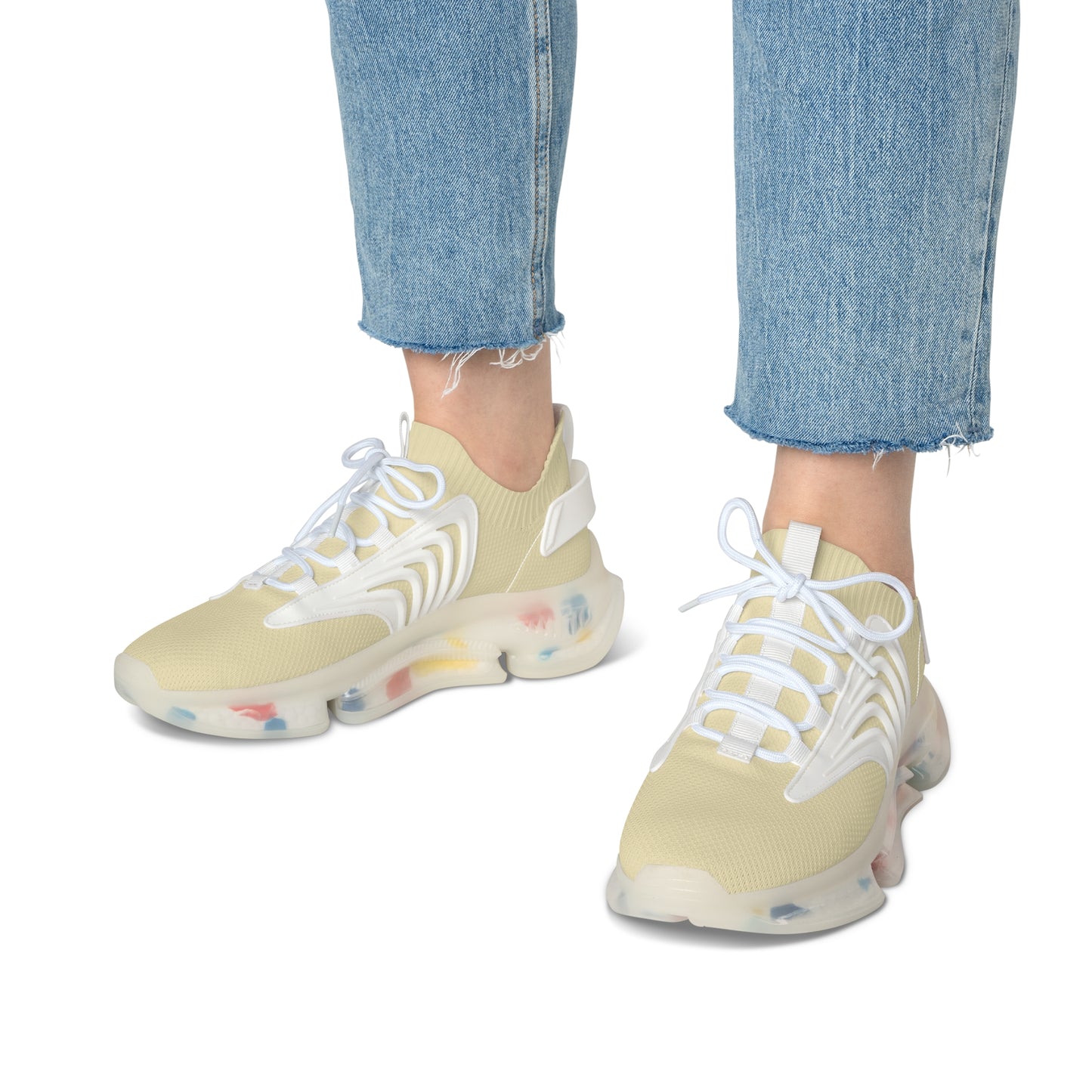 Lemon Meringue Women's Mesh Sneakers
