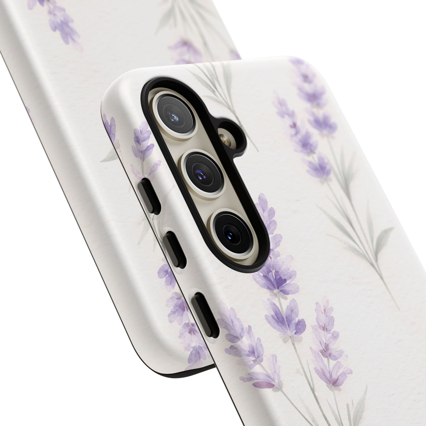 Lavender Floral Phone Case — Protective Tough Case with Purple Botanical Print