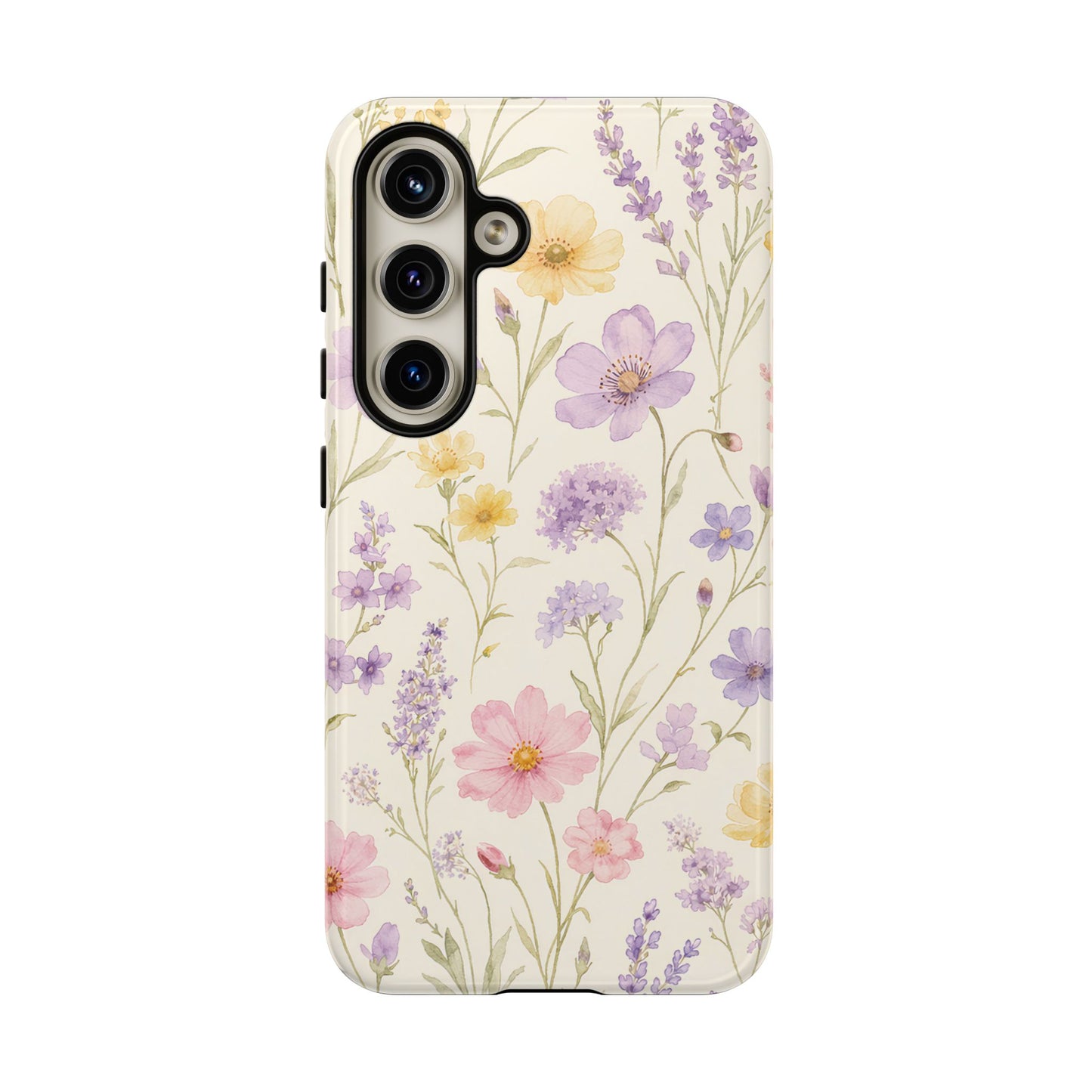 Floral Field Tough Case — Pastel Wildflower Protective Phone Cover