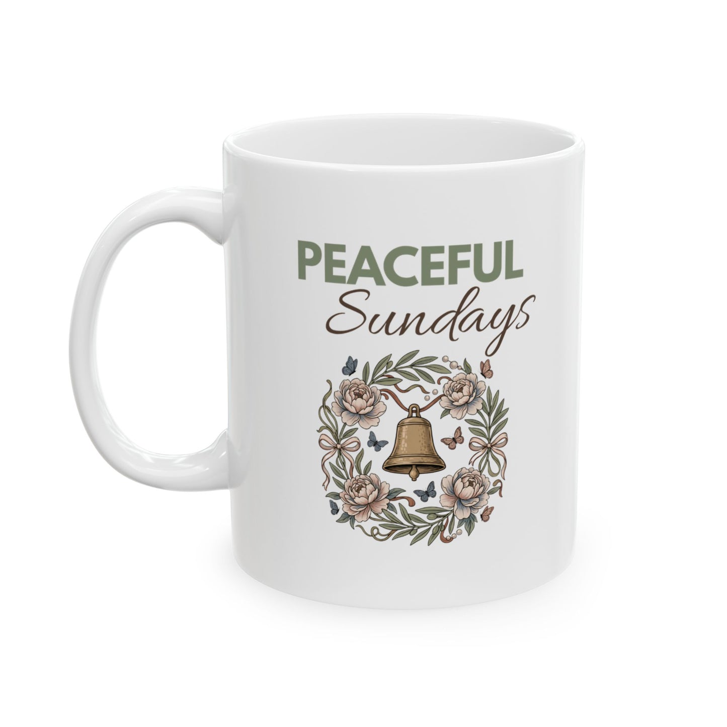 Peaceful Sundays Coffee Mug — Cute Relaxing Animal Ceramic Mug (11oz/15oz)
