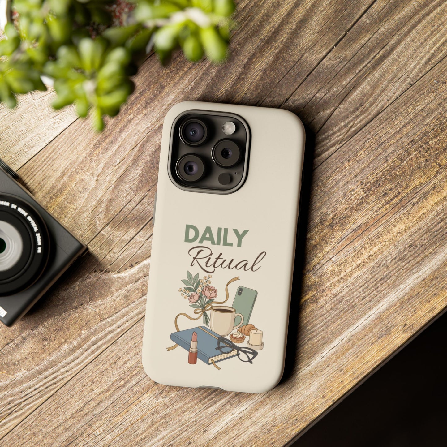 Daily Ritual Phone Case — Cozy Morning Coffee & Self-Care Design