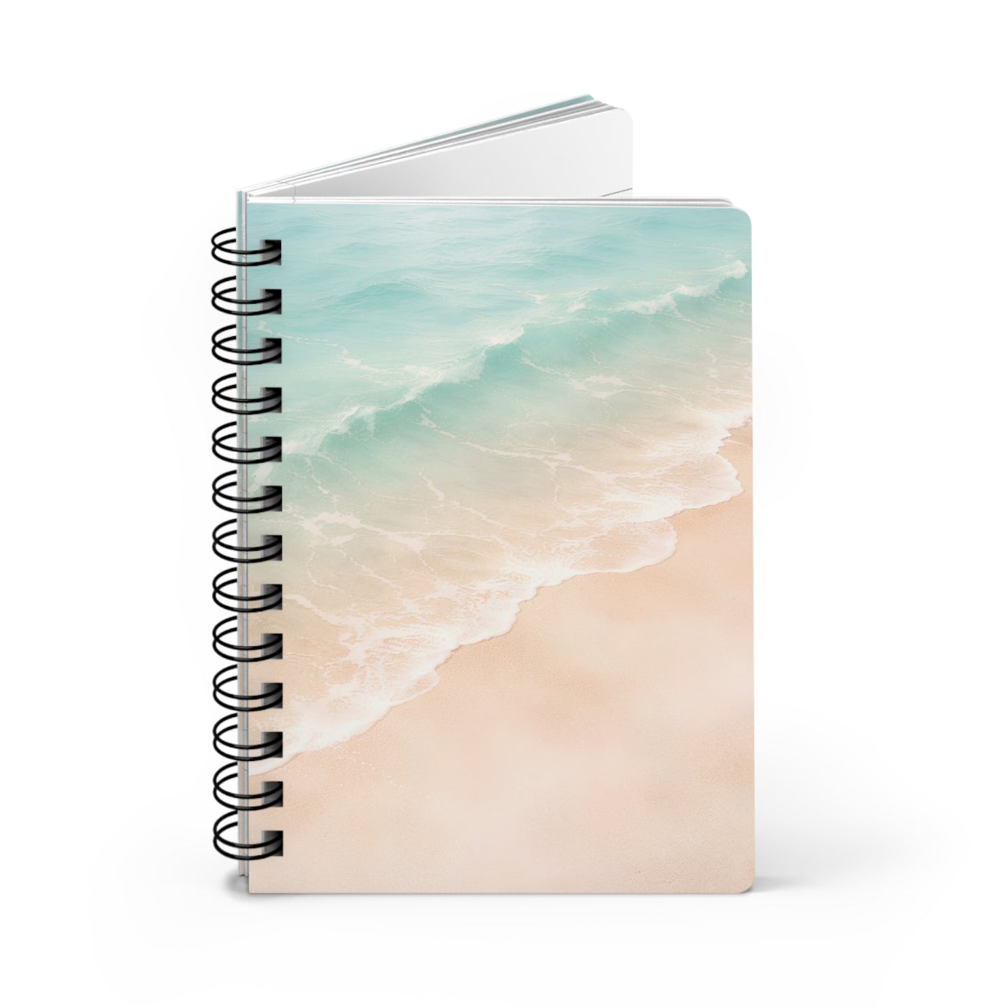 Beach Waves Spiral Journal — Ocean Shoreline Notebook for Travel, Journaling & Notes