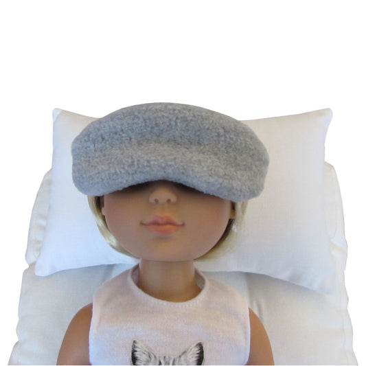 Gray Anti-Pill Fleece Doll Sleep Mask for 14 1/2-inch dolls