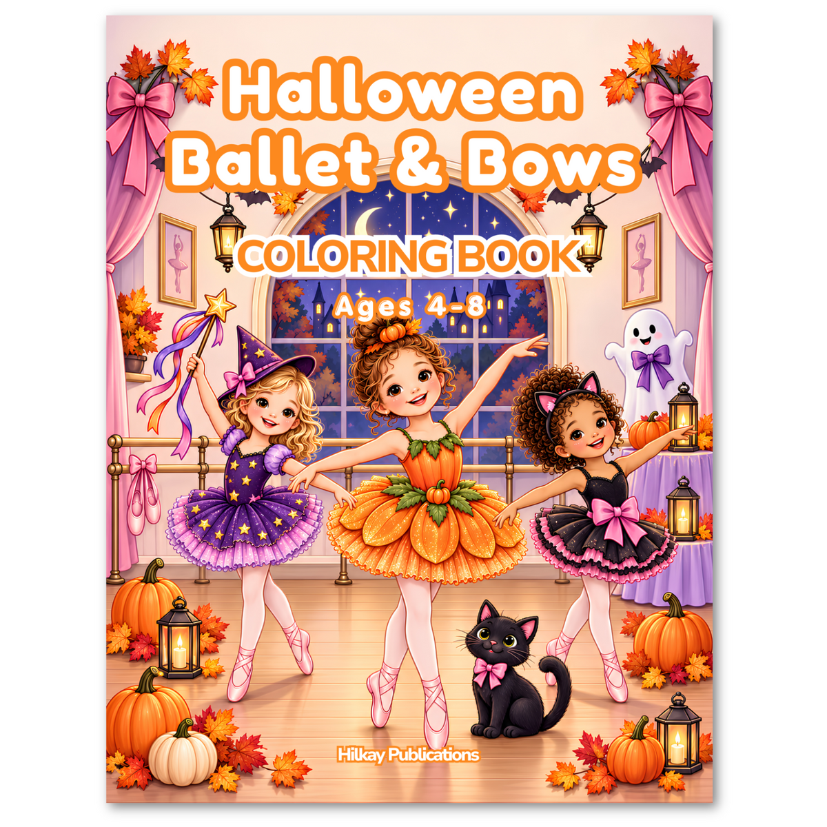 Halloween Ballet & Bows Coloring Book for Kids | Ages 4–8
