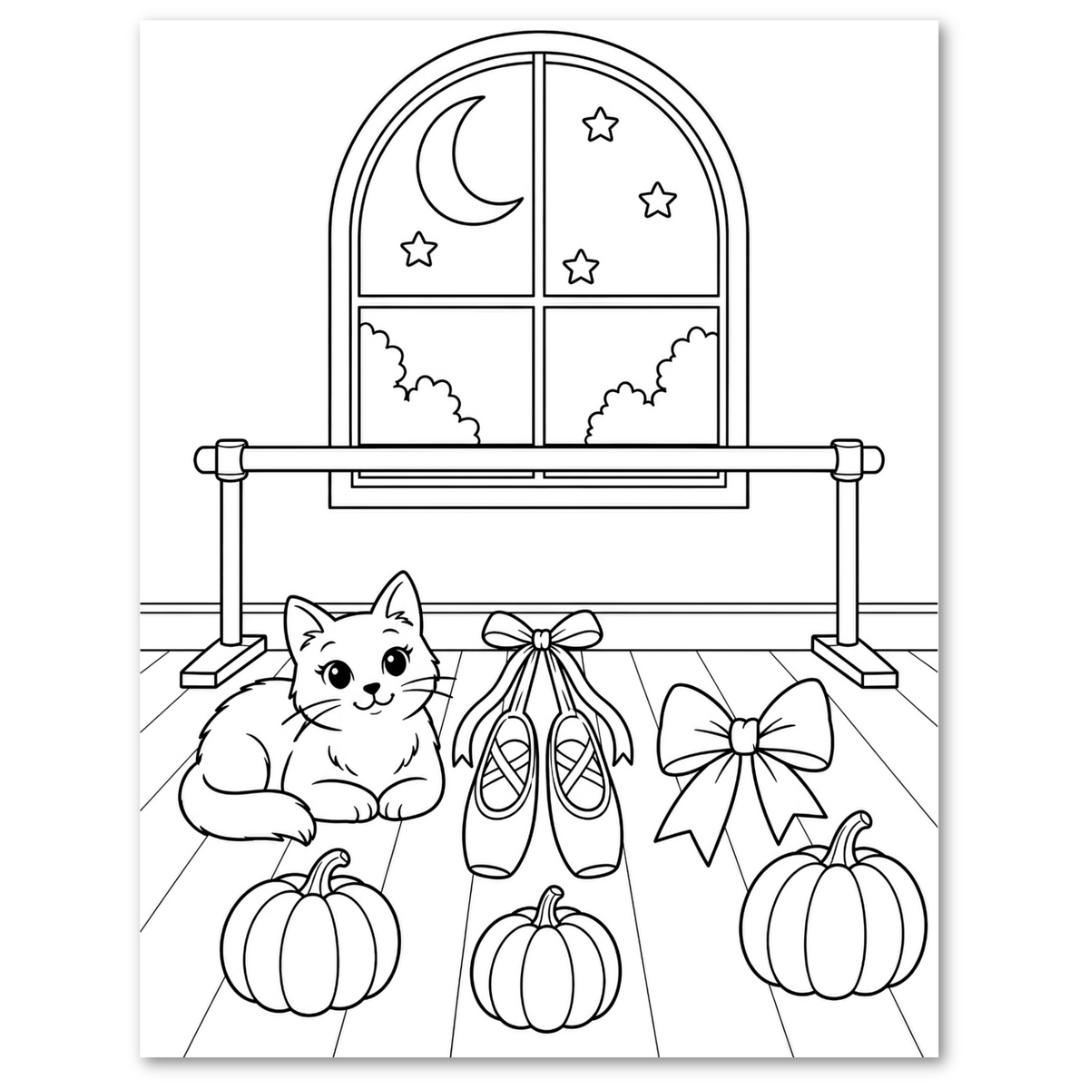 Halloween Ballet & Bows Coloring Book for Kids | Ages 4–8