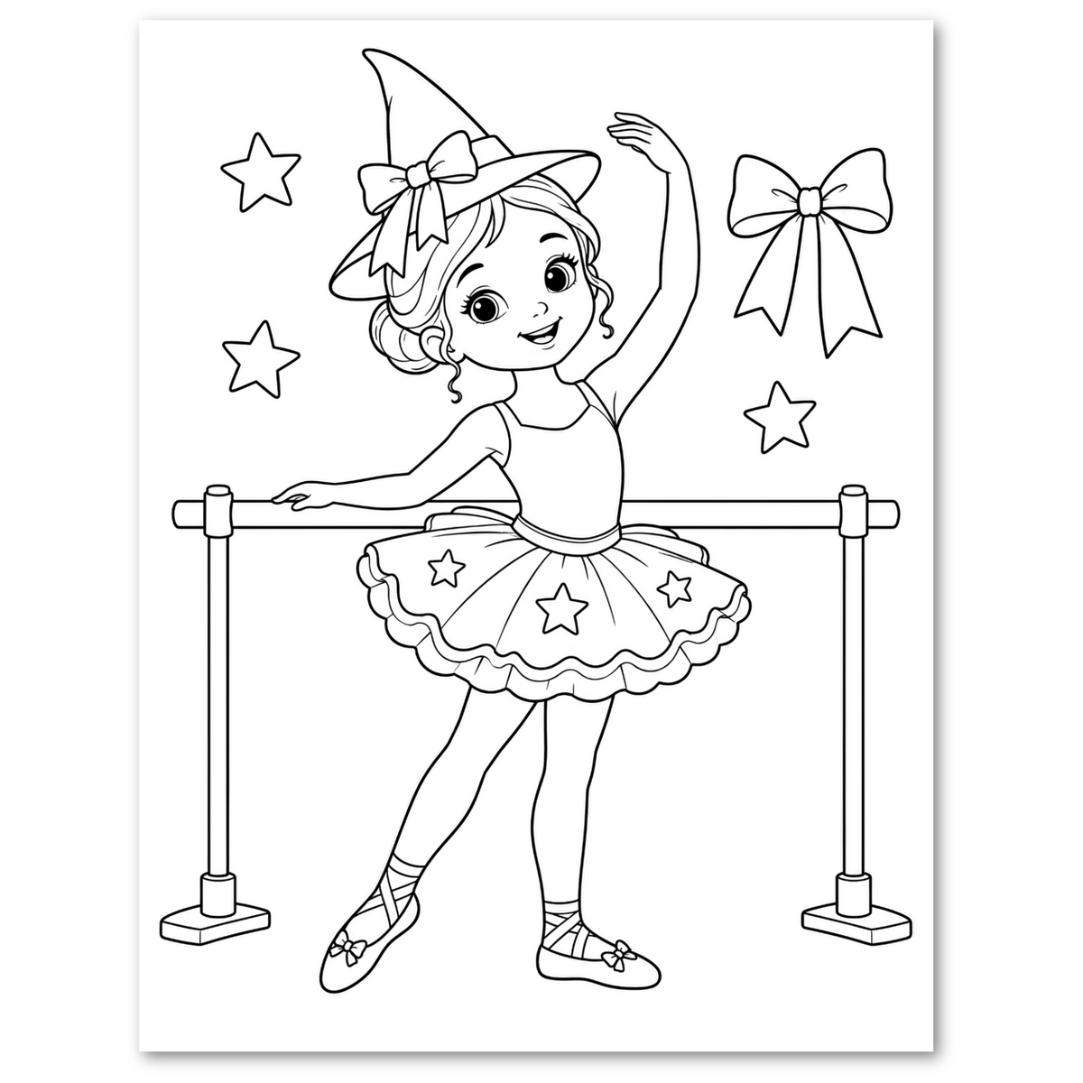 Halloween Ballet & Bows Coloring Book for Kids | Ages 4–8