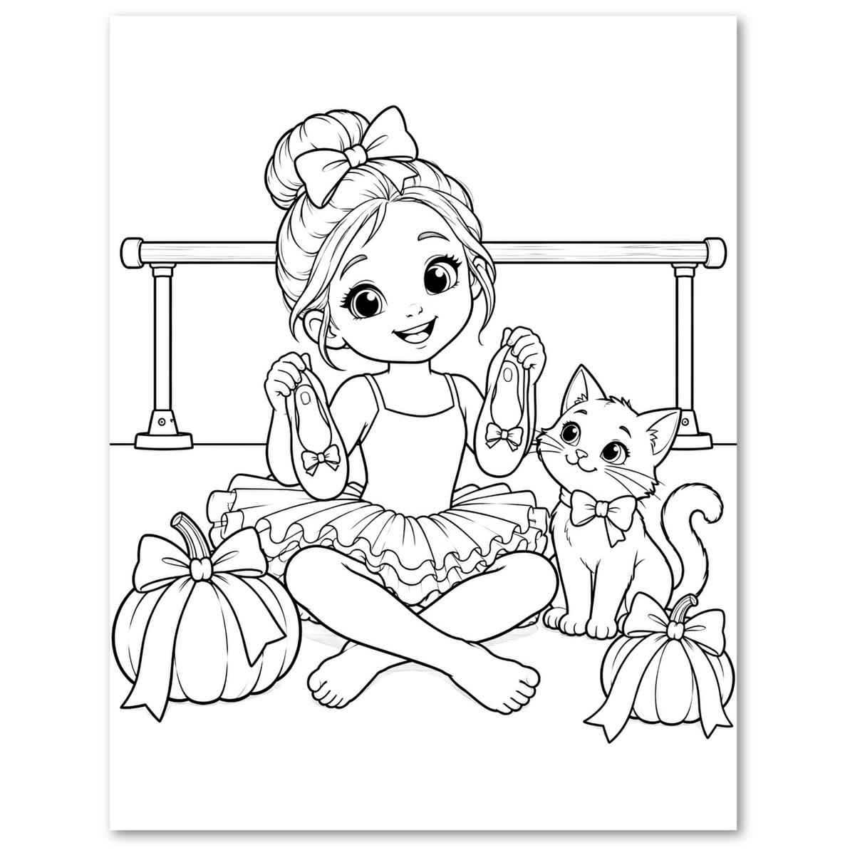 Halloween Ballet & Bows Coloring Book for Kids | Ages 4–8
