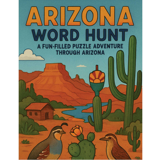 Arizona Word Hunt: A Fun-Filled Puzzle Adventure Through Arizona Cover