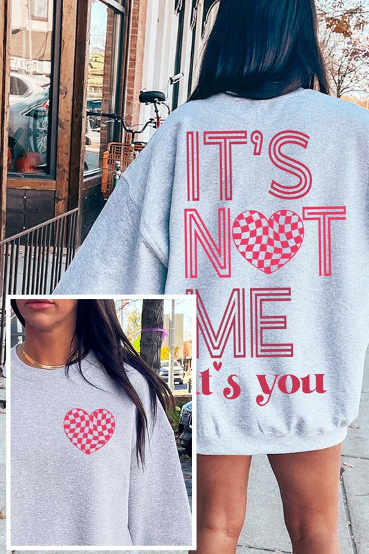 Ash It's Not Me, It's You Fleece Sweatshirt Size Chart