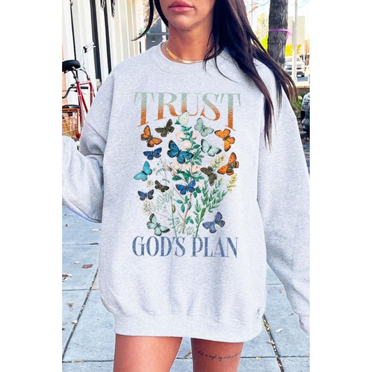 Trust God's Plan Christian Graphic Sweatshirt