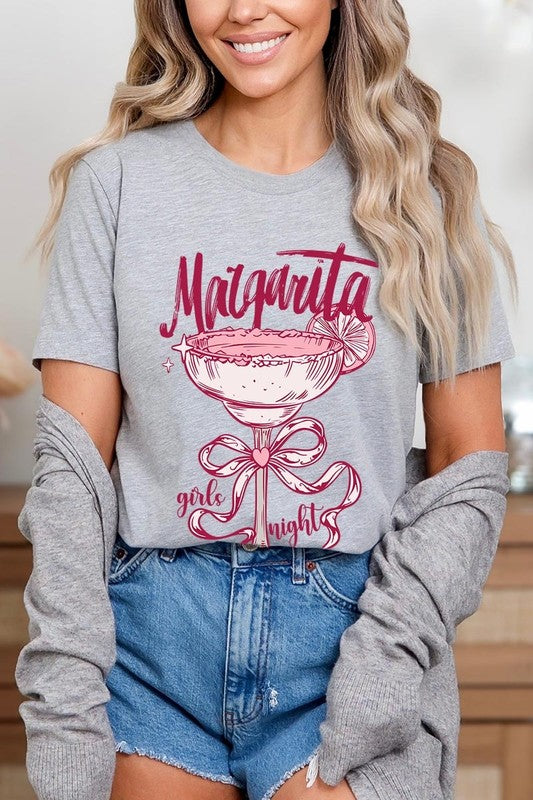 Athletic Heather Margarita Girls Night Graphic Tee