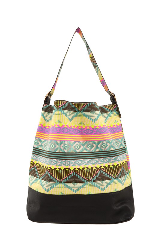 Aztec Pattern Tote Bag Back view