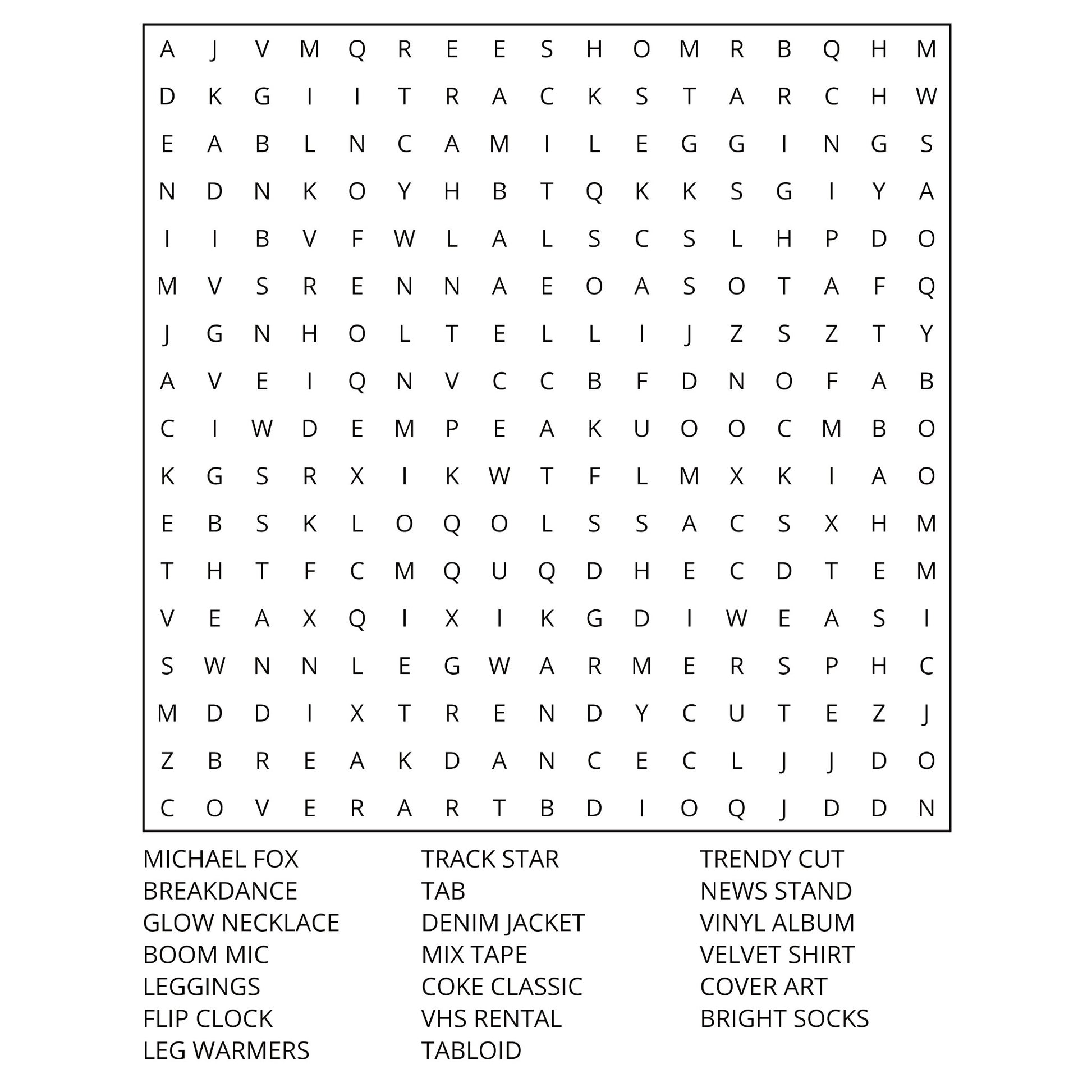 Be Entertained Book II Word Search