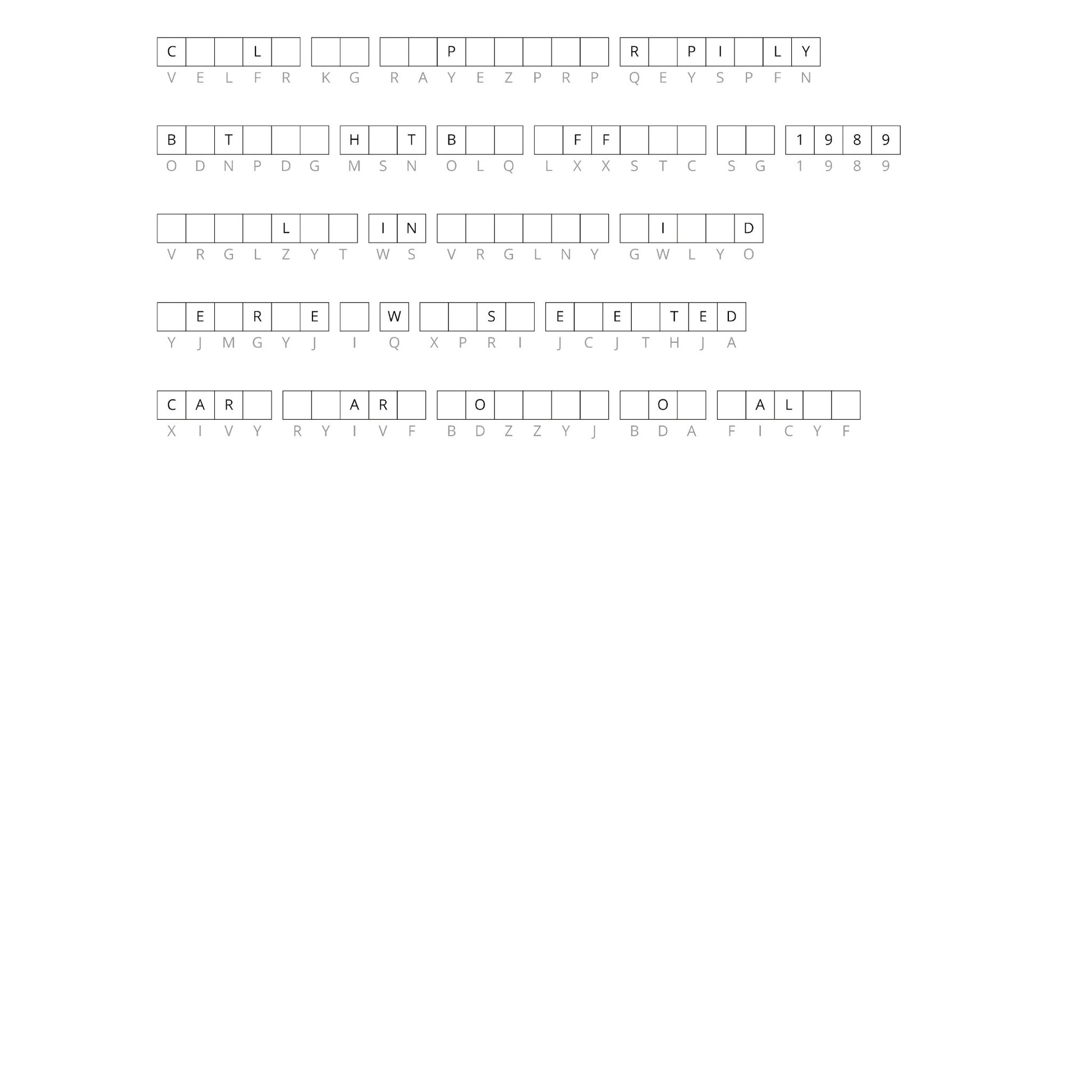 Be Entertained Book II Cryptogram