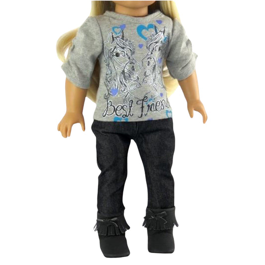 Best Friends Horse Pants Set for 18-inch dolls Front SIde view 2