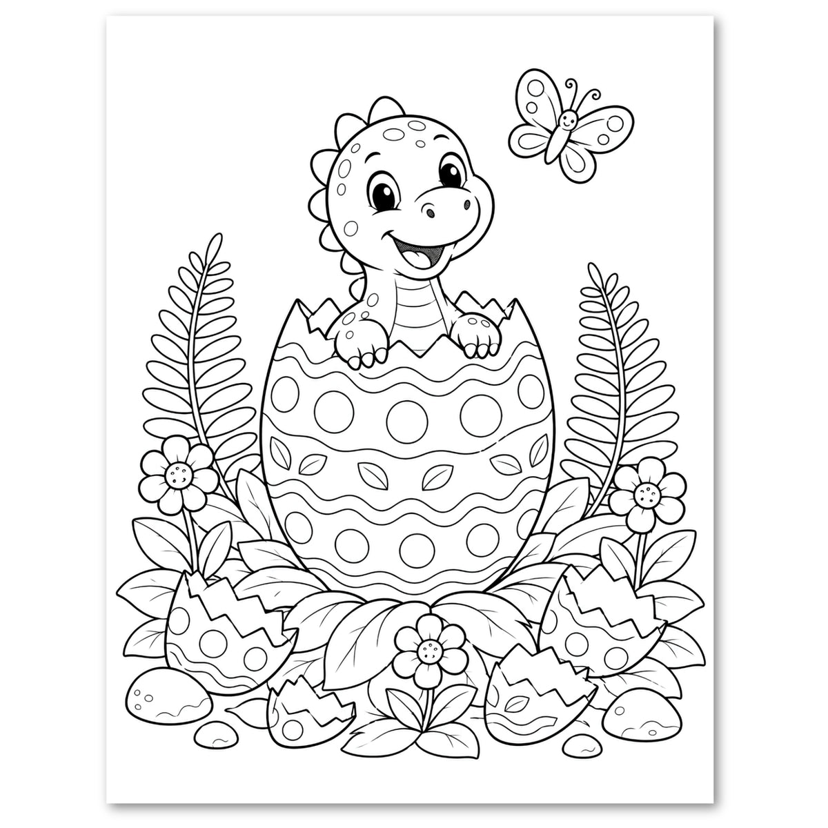 Dinosaur Discovery Coloring Book for Kids | Ages 4–8