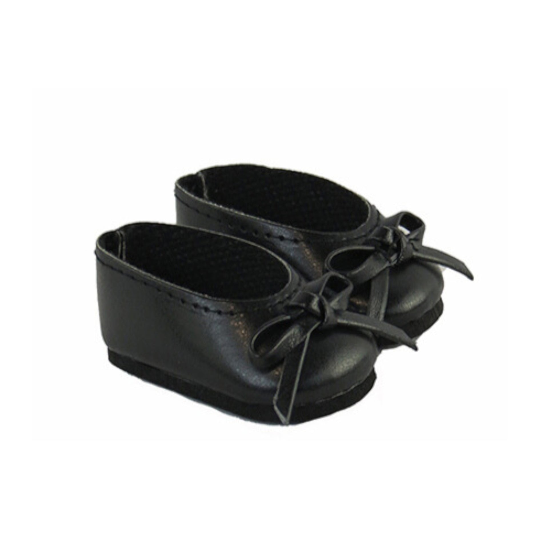 Black Flats with bow for 14 1/2-inch dolls