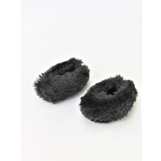 Black Fuzzy Slippers for 14.5-inch dolls