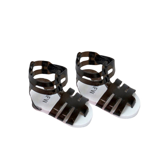 Black Jelly Sandals for 18-inch Dolls