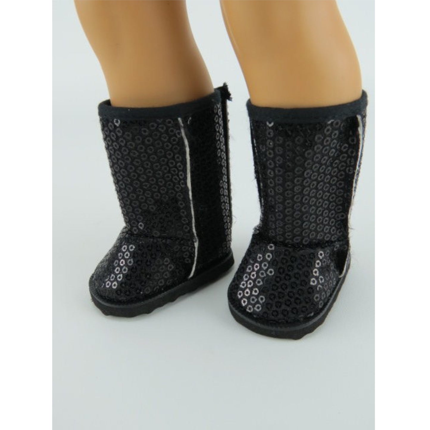 Black Sequin Boots for 18-inch dolls