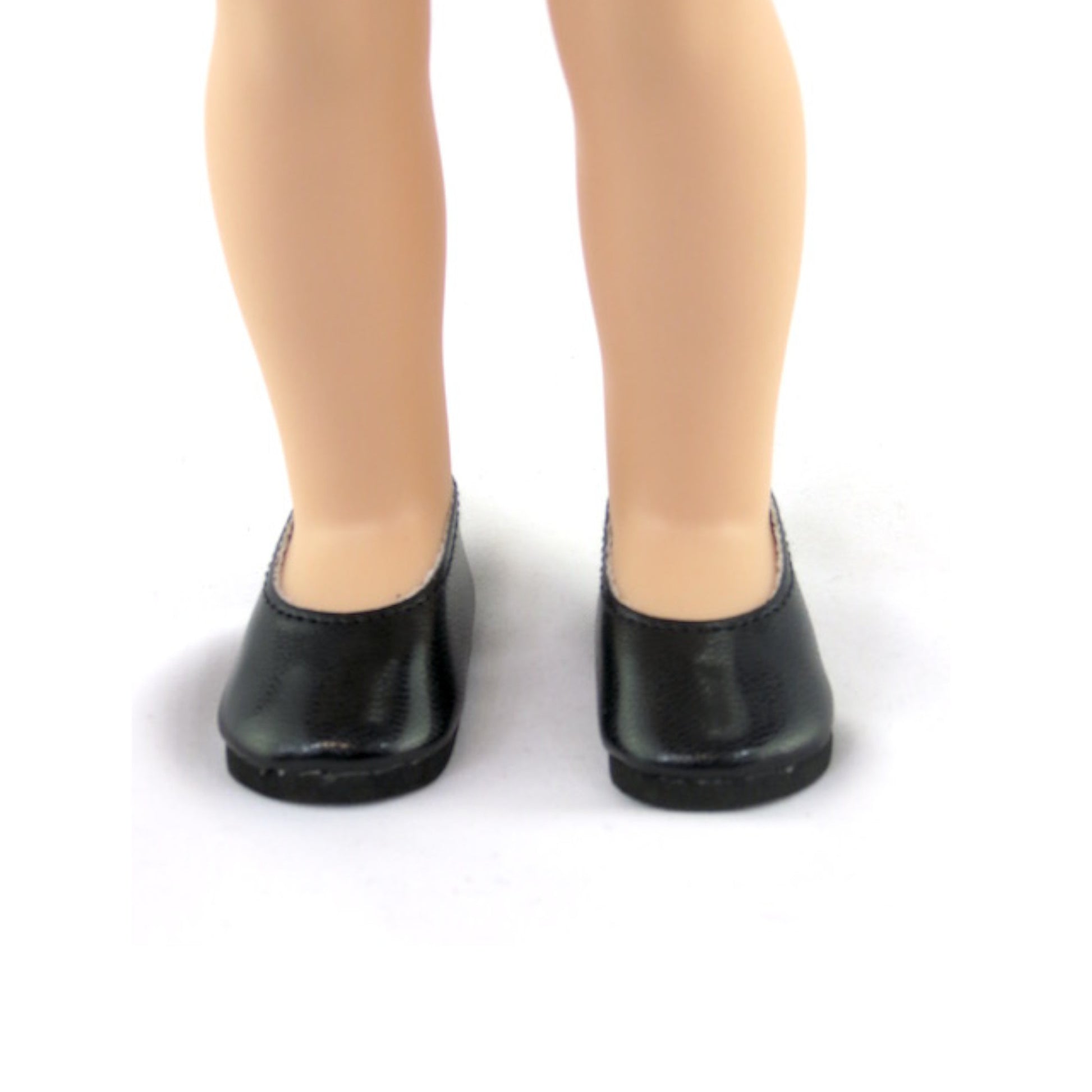 Black Slip-On Shoes for 14 1/2-inch Dolls with Doll