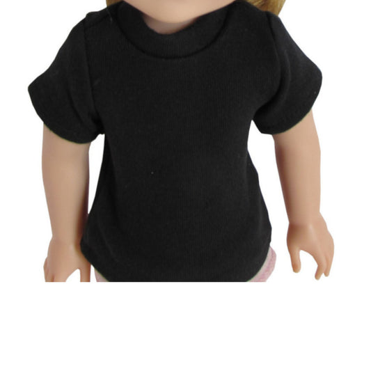 Black T-Shirts for 14 1/2-inch dolls with doll