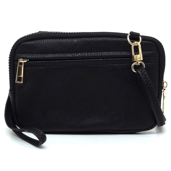 Black Fashion Cell Phone Crossbody Bag Clutch Back