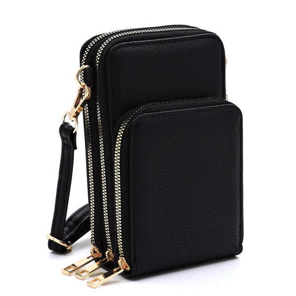 Black Fashion Crossbody Bag Cell Phone Purse