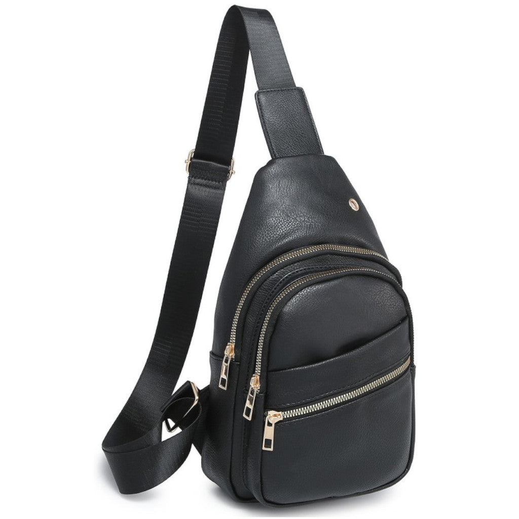 Black Fashion Sling Backpack