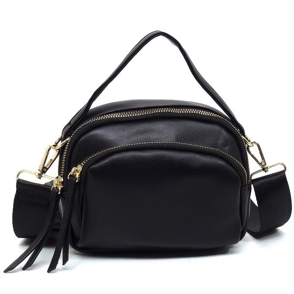 Black Fashion Top Handle Crossbody Bag 